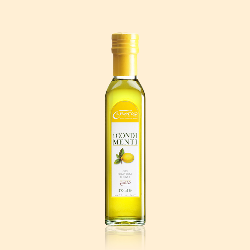 Condimento al Limone - Olio EVO aromatizzato 250 ml - Base Olio - Il Frantoio | Olio Trevi Condimento al Limone - Olio EVO aromatizzato 250 ml